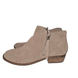 Dolce Vita Women's Suede Leather Ankle Booties Boots Taupe‎ Side Zip 8.5